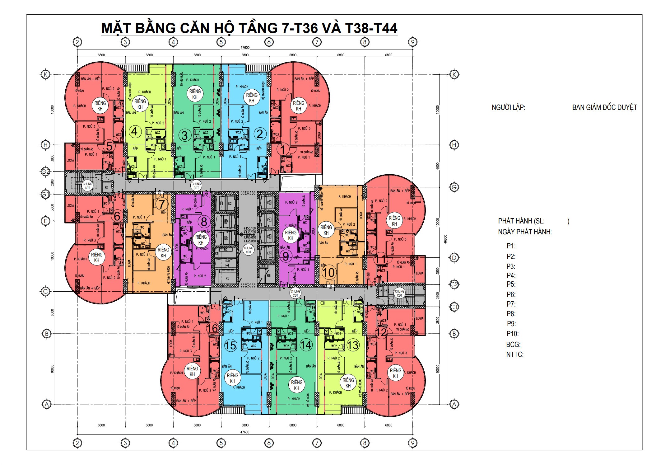 Mặt bằng 7 đến 36 và 38 đến 44 dự án qms